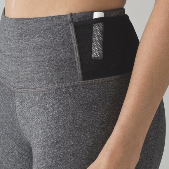 Lululemon Run Around Tight Heathered Black - Picture 6 of 13